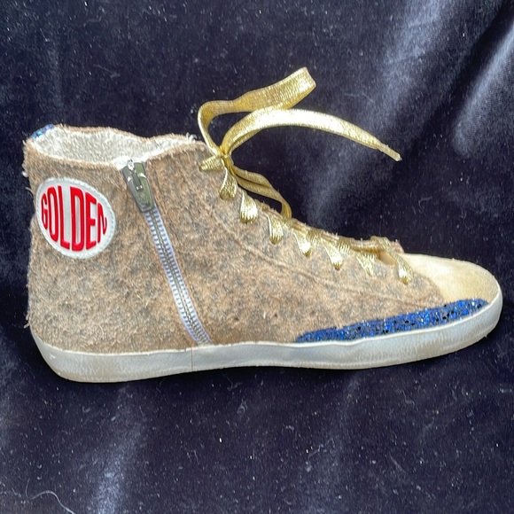 GOLDEN GOOSE FRANCY HIGH TOP LEOPARD PRINT LEATHER SNEAKERS -9 US 👟🤎🤩 - Picture 10 of 12